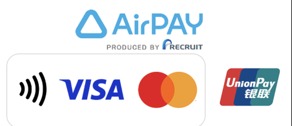 決済手段の画像　AirPAY、VISA、UnionPay、